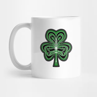 ORNATE Green  Shamrock Mug